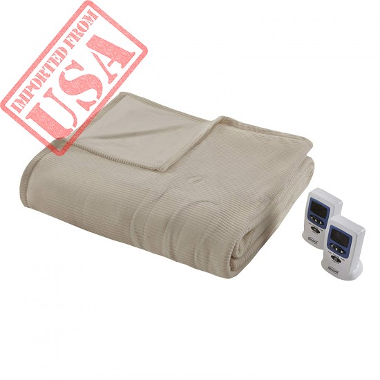 shop imported soft microfleece electric heated blanket by beautyrest