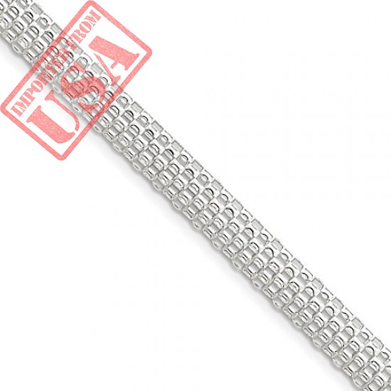 Buy ICE CARATS 925 Sterling Silver Link Mesh Bracelet Online in Pakistan