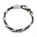 Buy ICE CARATS Stainless Steel Black Leather 8 Inch Bracelet Online in Pakistan