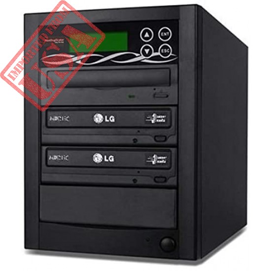 BestDuplicator 2 Target (1 to 2) 24X SATA DVD Duplicator Built-in LG Burner DVD Burner (128MB Buffer) + Free Nero 10 Multimedia Suite Essentials CD/DVD Burner Software - Professional DVD CD Duplication Copier Machine