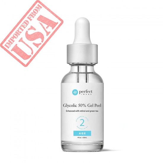 Glycolic Acid 50% Gel Peel - Enhanced with Retinol & Green Tea Extract (Professional Skin Peel)1 ounce