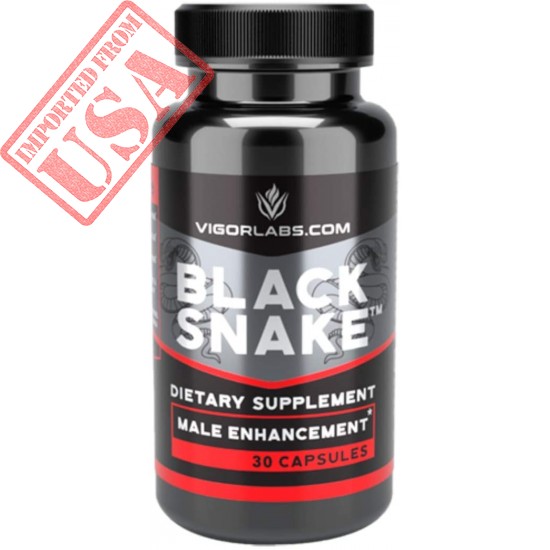 Black Snake by Vigor Labs, Enlargement Supplement For Men, Award Winning Male Enhancement Pills, Includes Niacin, Zinc, Black Cohosh Extract, Oat Straw, Catuaba Bark, LongJack and Others (30 Capsules)