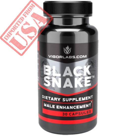 Black Snake by Vigor Labs, Enlargement Supplement For Men, Award Winning Male Enhancement Pills, Includes Niacin, Zinc, Black Cohosh Extract, Oat Straw, Catuaba Bark, LongJack and Others (30 Capsules)