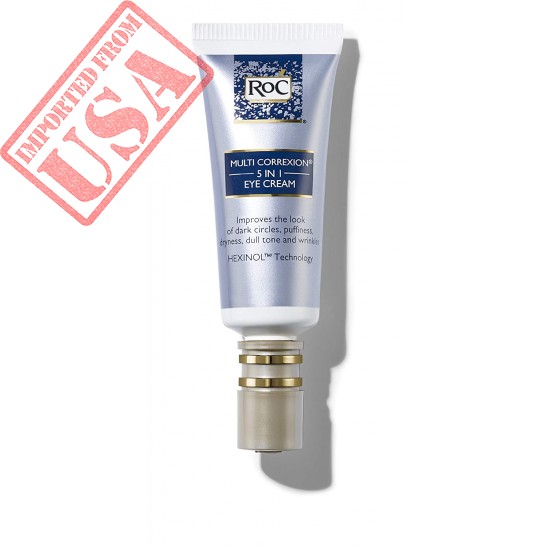 RoC Multi Correxion 5-in-1 Eye Cream, Anti-Aging Treatment with Hexyl-R Complex, 0.5 Ounce