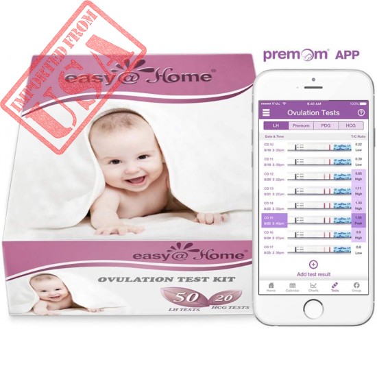 50 Ovulation Test Strips and 20 Pregnancy Test Strips Combo Kit by Easy@Home Online in Pakistan