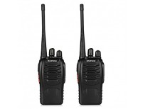 BaoFeng BF-888S Walkie Talkie 2pcs in One Box with Rechargeable Battery Headphone Wall Charger Long Range 16 Channels Two Way Radio (2pcs radios)