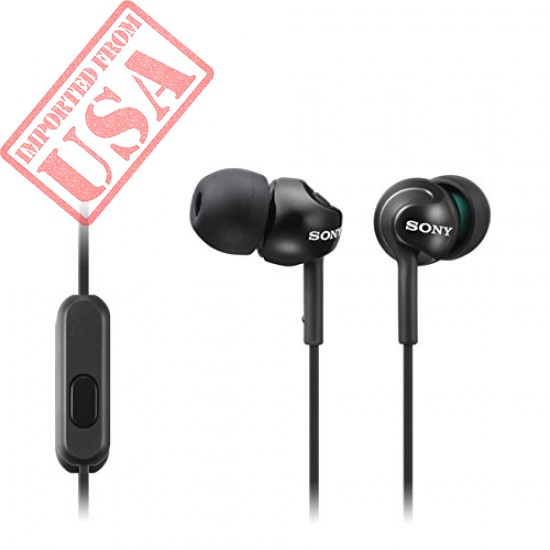 Sony MDREX110APB.CE7 Deep Bass Earphones with Smartphone Control and Mic - Metallic Black