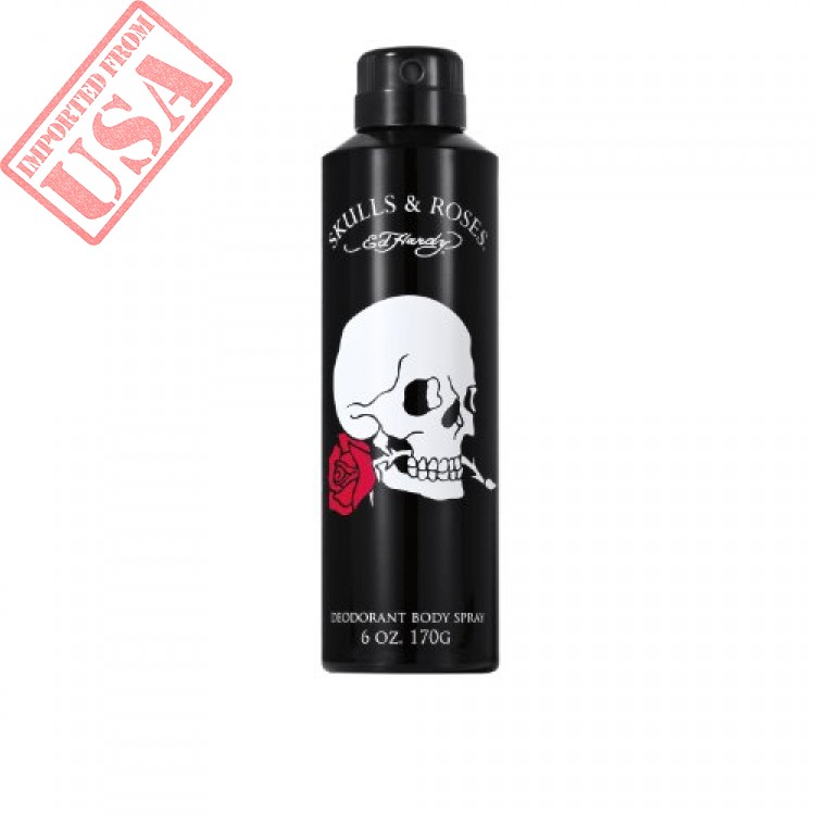 Ed Hardy Skulls and Roses Deodorant Body Spray, 6.0 Ounce