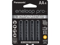 Panasonic eneloop Pro AA Rechargeable Ni-MH Batteries 2550 mAh (Pack of 4)