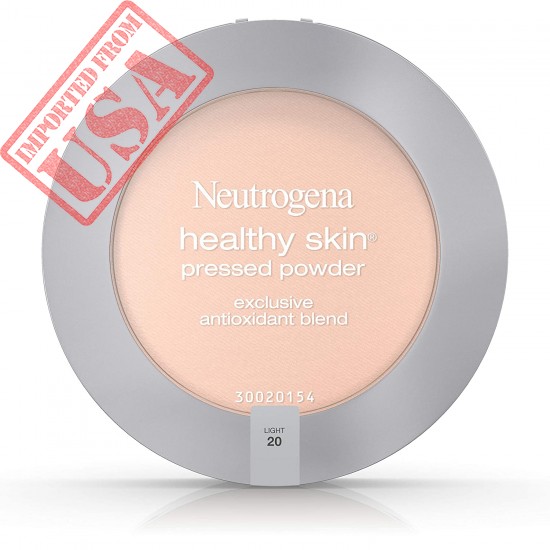 Neutrogena Healthy Skin Pressed Makeup Powder Compact with Antioxidants & Pro Vitamin B5, Evens Skin Tone, Minimizes Shine & Conditions Skin, Light