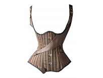 Buy Camellias Womens Gothic Steampunk Tesla Steel Boned Underbust Waist Training Corsets Vest Imported from USA