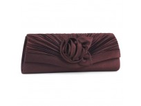 Buy Damara Women's Satin Pleated Flower Front Evening Bag Online in Pakistan