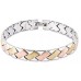 Buy ICE CARATS Stainless Steel Rose Gold Plated 8 Inch Bracelet Online in Pakistan