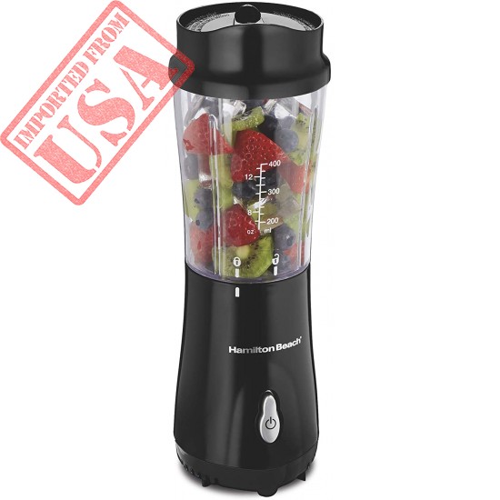 Hamilton Beach Personal Blender for Shakes and Smoothies with 14 Oz Travel Cup and Lid