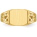 14k Yellow Gold 9.0x10.5mm Mens Signet Band Ring Size 9.00 Man Fine Jewelry For Dad Mens Gifts For Him