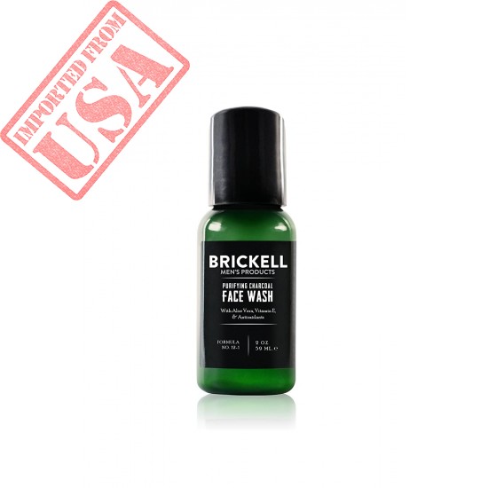 Brickell Men's Purifying Charcoal Face Wash for Men, Natural and Organic Daily Facial Cleanser Buy in Pakistan