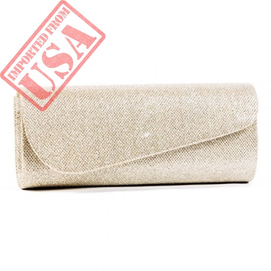 Buy Damara Womens Oblique Flap Glitter Clutch Handbags Online in Pakistan