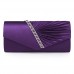 Buy Damara Womens Pleated Crystal-Studded Satin Handbag Evening Clutch Online in Pakistan