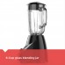 BLACK+DECKER Countertop Blender with 5-Cup Glass Jar, 10-Speed Settings, Black