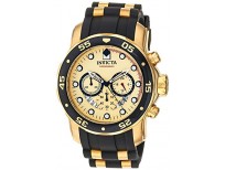 Invicta Men's 17566 Pro Diver 18k Gold Ion-Plated Stainless Steel Watch