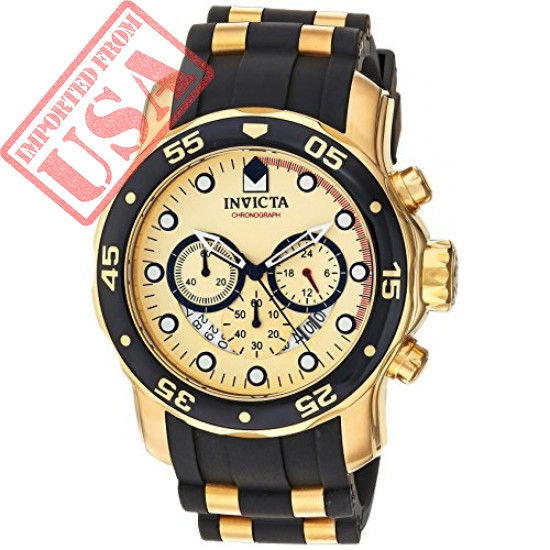 Invicta Men's 17566 Pro Diver 18k Gold Ion-Plated Stainless Steel Watch