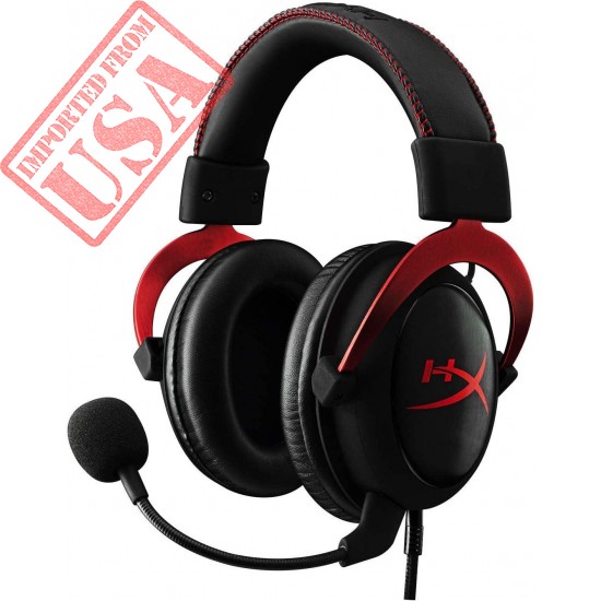 HyperX Cloud II - Gaming Headset, 7.1 Surround Sound, Memory Foam Ear Pads, Durable Aluminum Frame, Detachable Microphone, Works with PC, PS4, Xbox One - Red