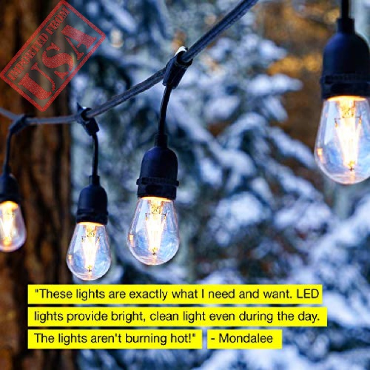 dimmable led edison string lights