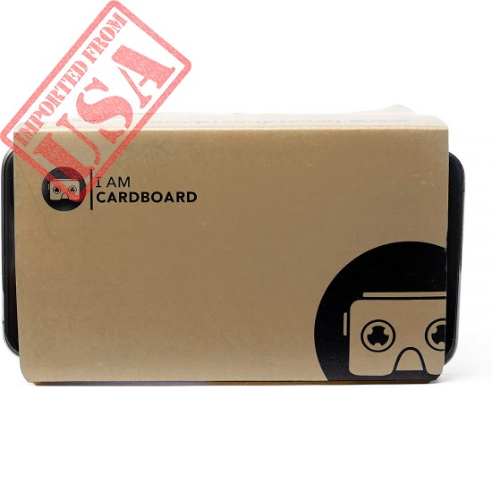 I Am Cardboard VR Box | The Best Google Cardboard Virtual Reality Viewer for iPhone and Android | Google Cardboard v2 Headset Inspired | Small and Unique Travel Gift Under 20 Dollars (Brown)