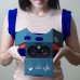 I Am Cardboard VR Box | The Best Google Cardboard Virtual Reality Viewer for iPhone and Android | Google Cardboard v2 Headset Inspired | Small and Unique Travel Gift Under 20 Dollars (Blue)