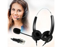 Agptek Hands-Free Call Center Noise Cancelling Corded Binaural Headset Shop Online In Pakistan