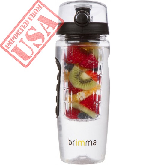 Brimma Leak Proof Fruit Infuser Water Bottle, Large 32 Oz.