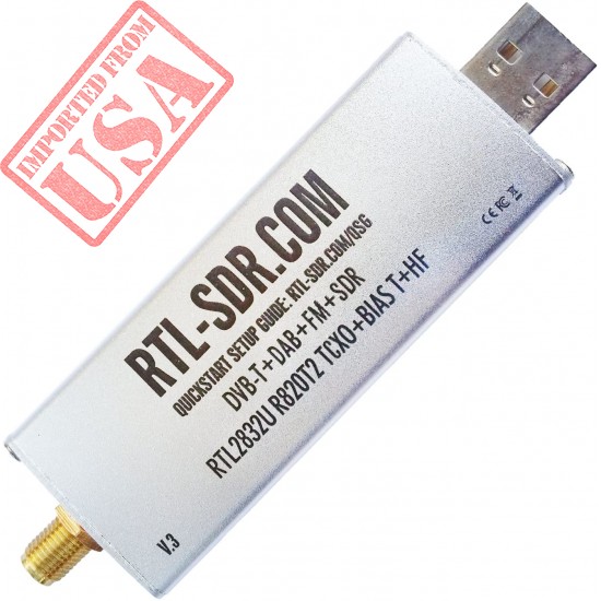 RTL-SDR Blog R820T2 RTL2832U 1PPM TCXO SMA Software Defined Radio (Dongle Only)