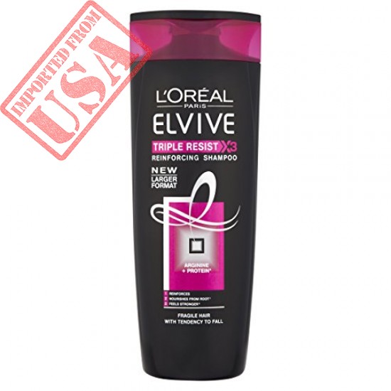 BUY L'ORÉAL PARIS ELVIVE TRIPLE RESIST REINFORCING SHAMPOO (500ML) IMPORTED FROM USA