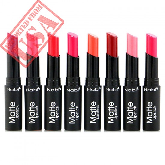 Nabi Cosmetics Professional Matte Lipstick Set of 8 Premium Colors