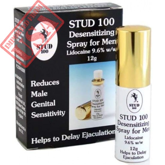 STUD 100 Spray, GOLD CAP Men's Desensitizing Spray 12 ml.2Packs (And) NEPTUNE PILL Plus Love LOTION Pen