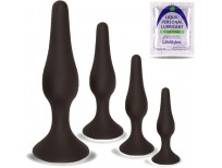 Real Vibes Butt Plug & Anal Plug Prostate Massager Enema Kit with Suction Cup & Anal Lube for Anal Dildo 