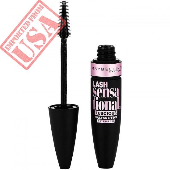 High Quality Maybelline New York Lash Sensational Luscious Waterproof Mascara Made in USA