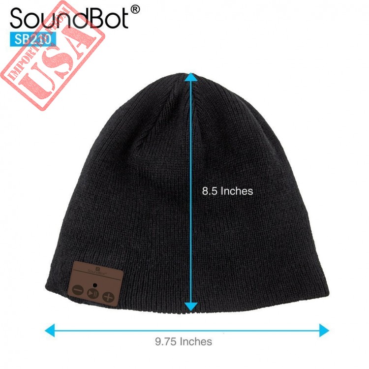 soundbot SB210-GRY/GRY HD Stereo Bluetooth 4.1 Wireless Smart Beanie ...