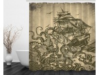 shop beautiful Ocean Shower Curtain Sail Boat for Bathroom imported from usa