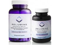 Relumins Advanced White Dermatologic Set - 1650mg Glutathione Complex and Advanced Vitamin C with Rose Hips and Bioflavanoids (1 Month Supply) - Cutting Edge Formula, Unbelievable Results!