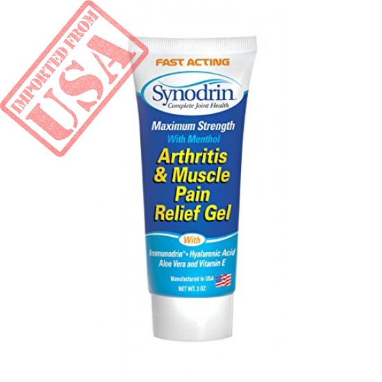 Buy Synodrin Topical Gel Cream, Helps Relieve Arthritis Muscle & Joint Pain for Men & Women imported from USA