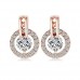 Buy NYKKOLA 18k Rose Gold Plated Circle Halo Stud Earring Online in Pakistan