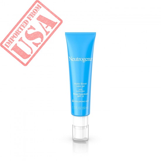 Neutrogena Hydro Boost Hydrating Hyaluronic Acid Gel Cream Moisturizer With SPF 15 Sunscreen, Daily Oil-Free and Non-Comedogenic Gel Cream