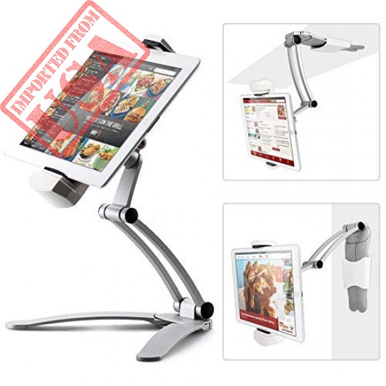 Kitchen Tablet Mount Stand iKross 2-in-1 Kitchen Wall/CounterTop Desktop Mount Recipe Holder Stand for 7 to 13 Inch Tablet fits 2017 iPad Pro 12.9/9.7 / Air/Mini, Surface Pro, Nintendo Switch