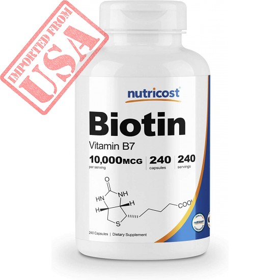 Original Nutricost Biotin (Vitamin B7) Gluten Free Non-GMO Buy online in Pakistan