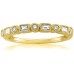 14k Yellow Gold Round & Baguette Diamond Bridal Wedding Band Ring (1/4 cttw, I-J, SI2-I1)