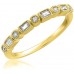 14k Yellow Gold Round & Baguette Diamond Bridal Wedding Band Ring (1/4 cttw, I-J, SI2-I1)