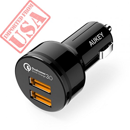 Buy Aukey Car Charger Quick Charge 39w Dual Ports Qualcomm Certified For Sale In Pakistan
