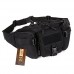 DYJ Utility Multipurpose Molle Tactical Waist Bag Hip Pack Military Fanny Pack Compact Waterproof Hip Belt Bag Pouch Hiking Climbing Outdoor Bumbag (Black)