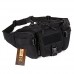 DYJ Utility Multipurpose Molle Tactical Waist Bag Hip Pack Military Fanny Pack Compact Waterproof Hip Belt Bag Pouch Hiking Climbing Outdoor Bumbag (Black)